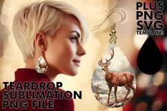 Vibrant Teardrop Earrings Ideas PNG, Christmas Product Image 1