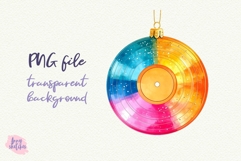 Retro Christmas Ornament Clipart Groovy Disco PNG Product Image 2