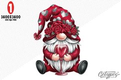 Valentine Gnome Sublimation Clipart - High Quality Design Product Image 3