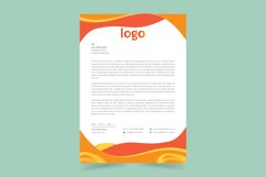 Business Wave Style Letterhead Design Vector Illustration Product Image 1