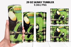 Toucan Skinny Tumbler 20oz Wrap Design, Animal Tumbler Wrap Product Image 1