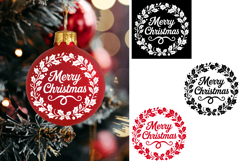 Merry Christmas Ornament Ball, Christmas Svg Png Product Image 1