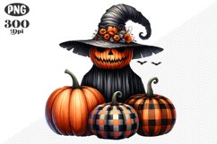 Halloween Pumpkins Sublimation - Clipart PNG Design Product Image 1