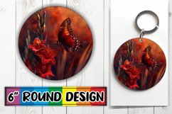 Realistic Spring Bloom Round Design Whimsical Elegance Product Image 1