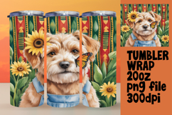 Watercolor Cute Owl Tumbler Wrap 20oz Product Image 1