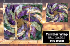 Abstract Floral Mosaic Tumbler Wrap Sublimation 20oz Product Image 1