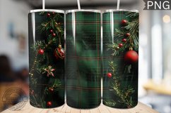 Green Christmas Plaid Tumbler Wrap - High Quality 300 Dpi Product Image 1