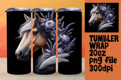 Customizable Sublimation Tumbler 20oz , Horse Product Image 1