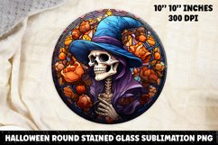 Halloween Stained Glass Sublimation PNG | Skull | Ghost Product Image 1