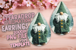 Gorgeous Teardrop Design PNG for Earrings , Gnome Product Image 1