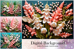 Flower Background Wallpaper Backdrop Wallart_90 Product Image 1