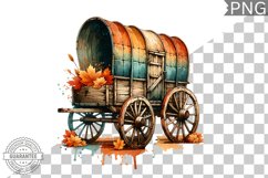 Fall Wagon Garden Sublimation - Fall Clipart PNG Design Product Image 1