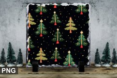 Christmas Tree Square Sublimation Slate Design Product Image 1