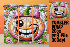 LUXE PNG Tumbler Design 20oz , Cute Pumpkin Product Image 1