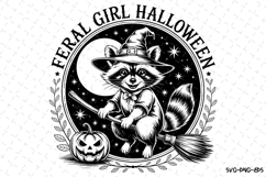 Feral Girl Halloween Svg | Halloween Svg | Svg Cut Files Product Image 1