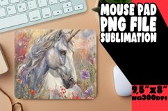 Festive Unicorn Wonderland Mouse Pad Product Image 1