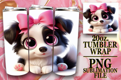 Uplifting Moments 20oz tumbler wrap, 3D Dog Product Image 1