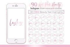 90 Beauty Hot Pink Instagram Story Highlight Icon Covers by brandingbymarieb