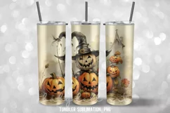 Watercolor Halloween Tumbler Wrap Sublimation Designs Product Image 2