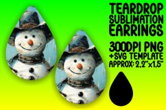 Artful Teardrop Design for Sublimation , Snowman Product Image 1