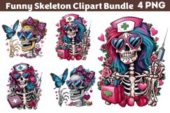 Funny Skeleton Messy CLIPART PNG Product Image 1