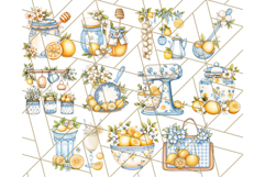 Mediterranean Cottagecore Kitchen PNG Clipart with Lemons Product Image 9