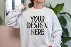 White Gildan 18000 Sweatshirt Model Mockups Product Image 1