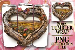 Summer Solstice Tumbler Wrap Sublimation - Floral Delight Product Image 1