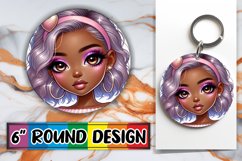 Joyful Coaster Round Design PNG, Love Girl Product Image 1