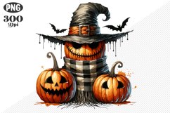 Halloween Pumpkins Sublimation - Clipart PNG Design Product Image 1