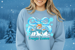 Blue Brushstroke Freezin Season PNG, Winter PNG, Blue Winter Product Image 3