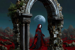 Crimson Dreamwalker Clipart Set Gothic Fantasy Graphics Product Image 11