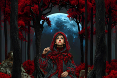 Crimson Dreamwalker Clipart Set Gothic Fantasy Graphics Product Image 14