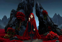 Crimson Dreamwalker Clipart Set Gothic Fantasy Graphics Product Image 15