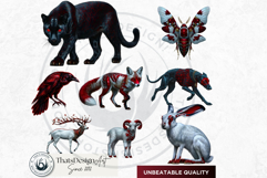 Crimson Dreamwalker Clipart Set Gothic Fantasy Graphics Product Image 19
