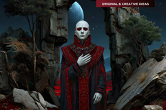 Crimson Dreamwalker Clipart Set Gothic Fantasy Graphics Product Image 4