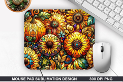 Pumpkin Mouse Pad Sublimation, Halloween Mouse Pad PNG Product Image 1