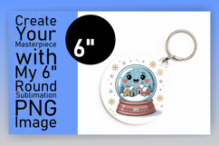 Bright Round Design for Keychains , Cute Christmas Product Image 1