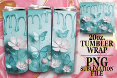 Cozy Dreams 20oz tumbler wrap, 3D Flowers Product Image 1