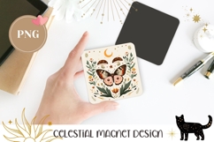 Celestial Butterfly Magnet Design, Moth Sublimation Product Image 1