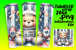 Personalized 20oz Tumbler Gift , Teddy Bear Product Image 1