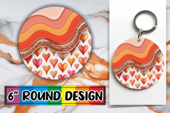 Cheerful Sublimation Circle Coasters, Pattern Product Image 1