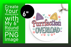 Chic Round Design Coaster Template , Cat Quote Product Image 1