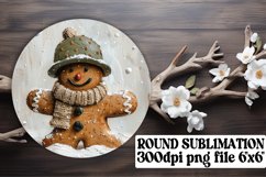 Luminous Car Coasters Round PNG, Gingerbread Product Image 1