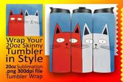 Cat Lover&#039;s Tumbler Bliss: Sublimation Designs Product Image 1