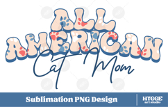 American Cat Mama Papa 4th of July USA Paw DTF PNG Bundle Product Image 4