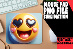 BLISSFUL MOUSE MAT PNG STYLE, 3D Emoji Product Image 1