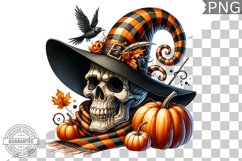 Halloween Skull Sublimation - Clipart PNG Design Product Image 1