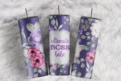 Ultimate Boss Babe Tumbler Summer Floral 20oz tumbler design Product Image 1