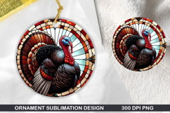 Cute Animals Round Stained Glass PNG Bundle, 30 Designs Product Image 15